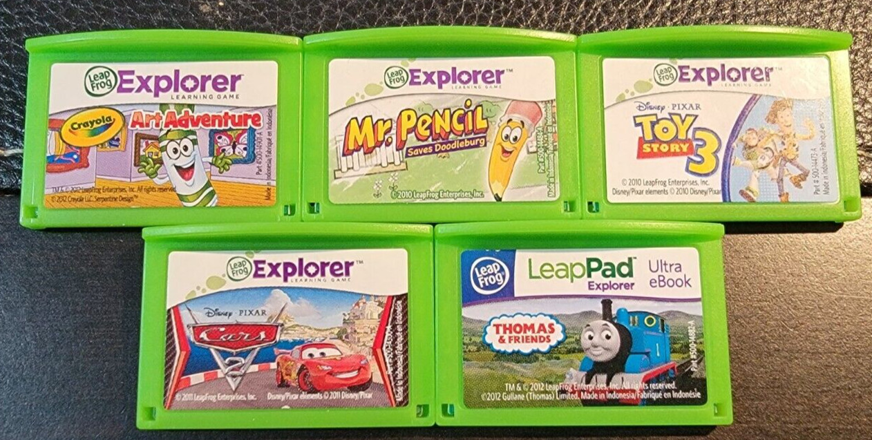 Leapfrog Explore Games Crayola Art Mr. Pencil Toy Story 3 Cars Thomas & Friends