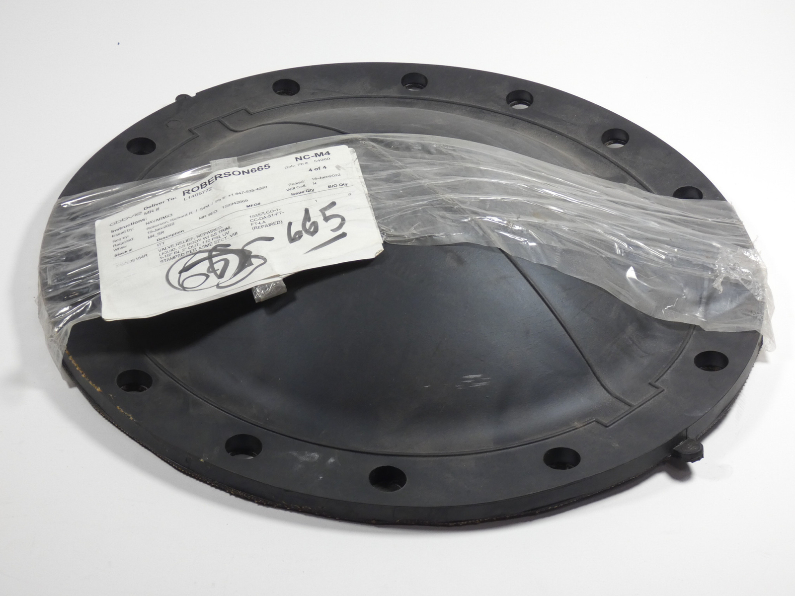 ITT Engineered 1764 8" Propylene Diaphragm Valve - NEW Surplus!