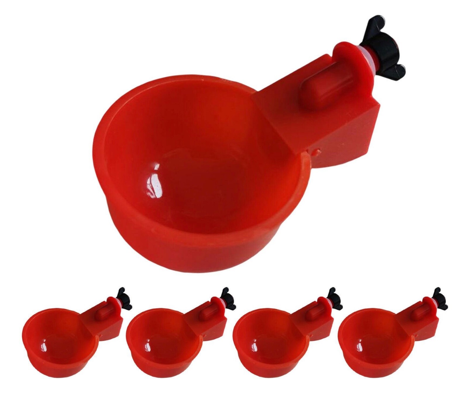 6 PCS Automatic Water Cups Poultry Drinker Waterer Chicken Duck Quail Drinking