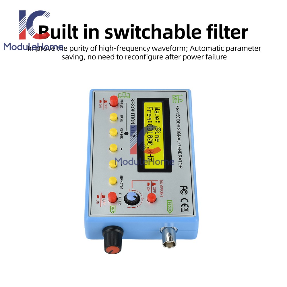 FG-150 DDS High-Precision Frequency Signal Generator with 15 Adjustable Waveform