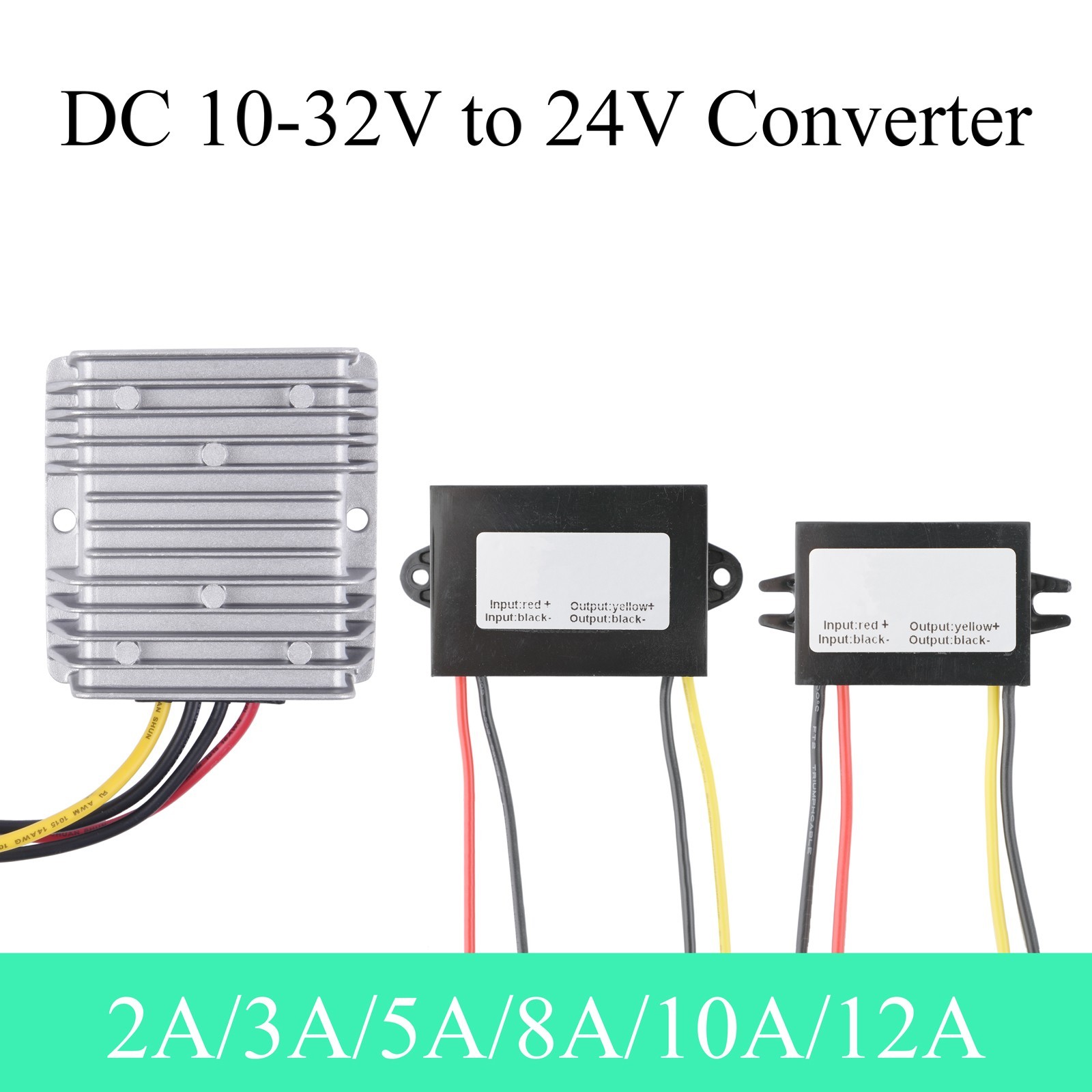 DC 10V-32V to 24V 2-12A Buck Boost Converter Voltage Regulator Module