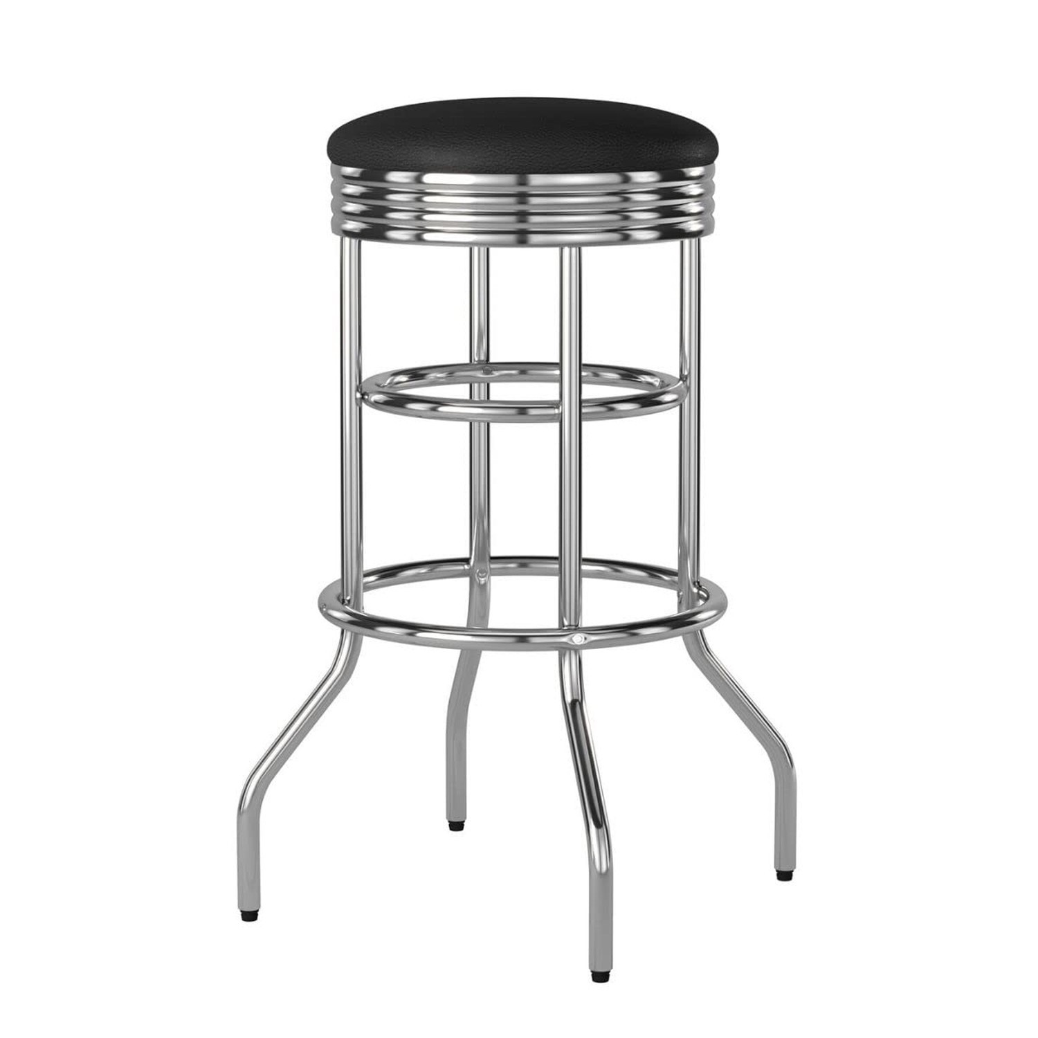 TRINITY Heavy Duty 30-Inch Backless Swivel Bar Stool for Kitchen, Garage, or ...