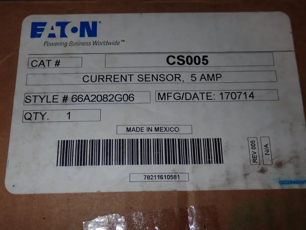 EATON CS005 CURRENT SENSOR 5 AMP 10210123382