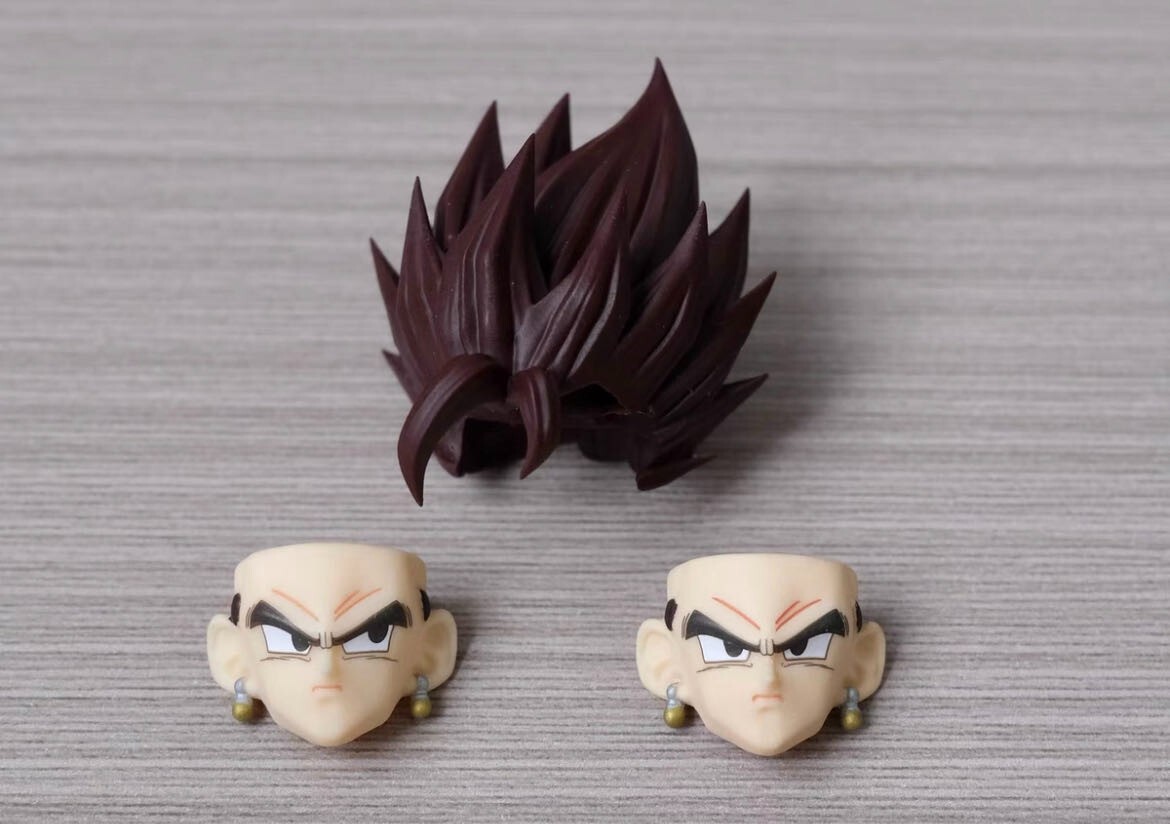 custom Vegito 1/12 shf Vegito head brown hair 1/12 Vegetto head（No dolls）