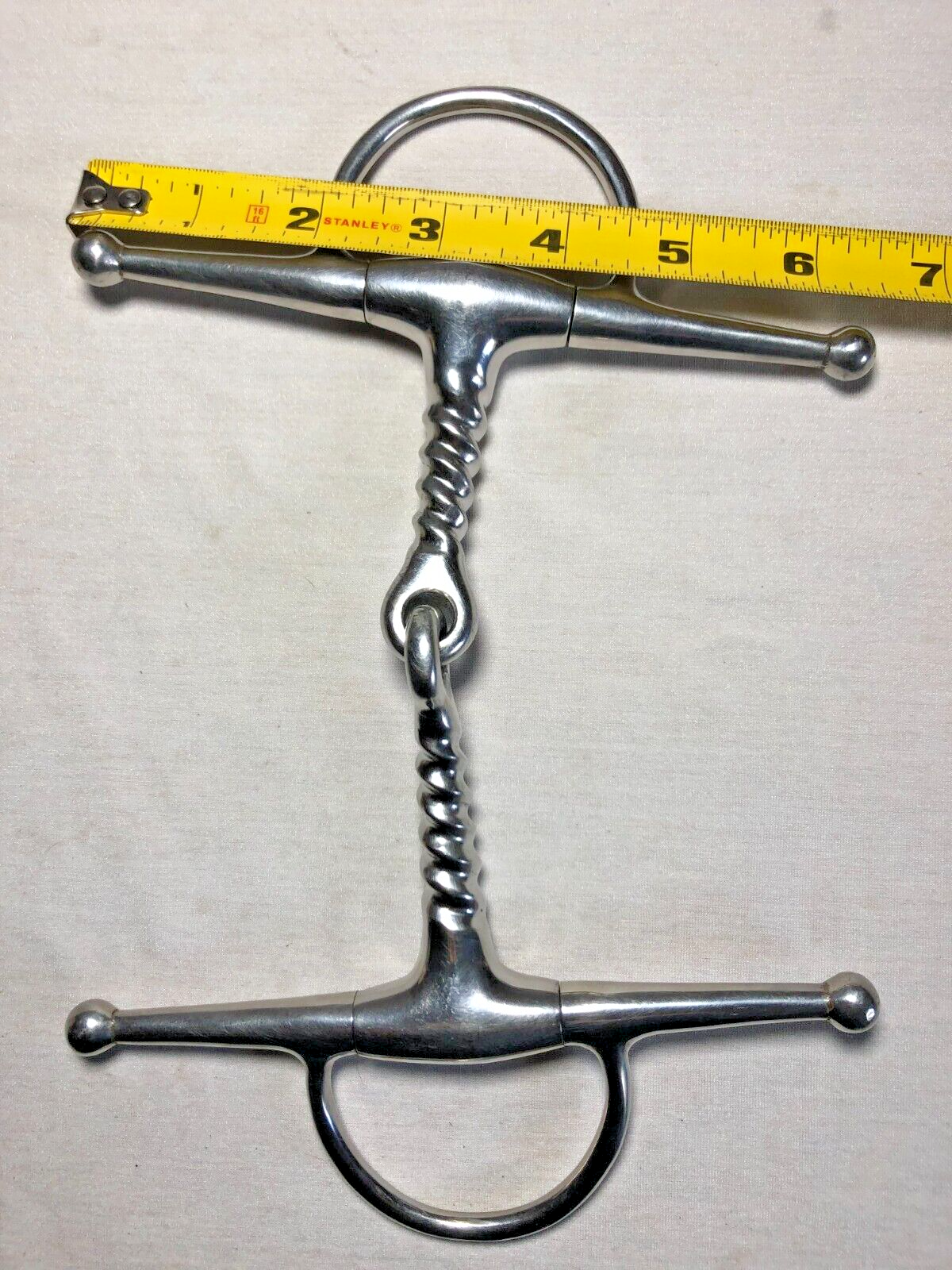 Full Cheek Snaffle Bit Pinchless Corkscrew Mouth ~ 5"