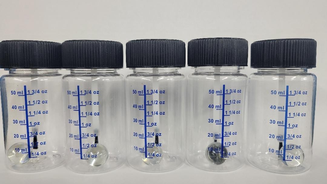 5 pack of  Touch Up Paint Bottles with Brush attached to cap, 2 ounce size.