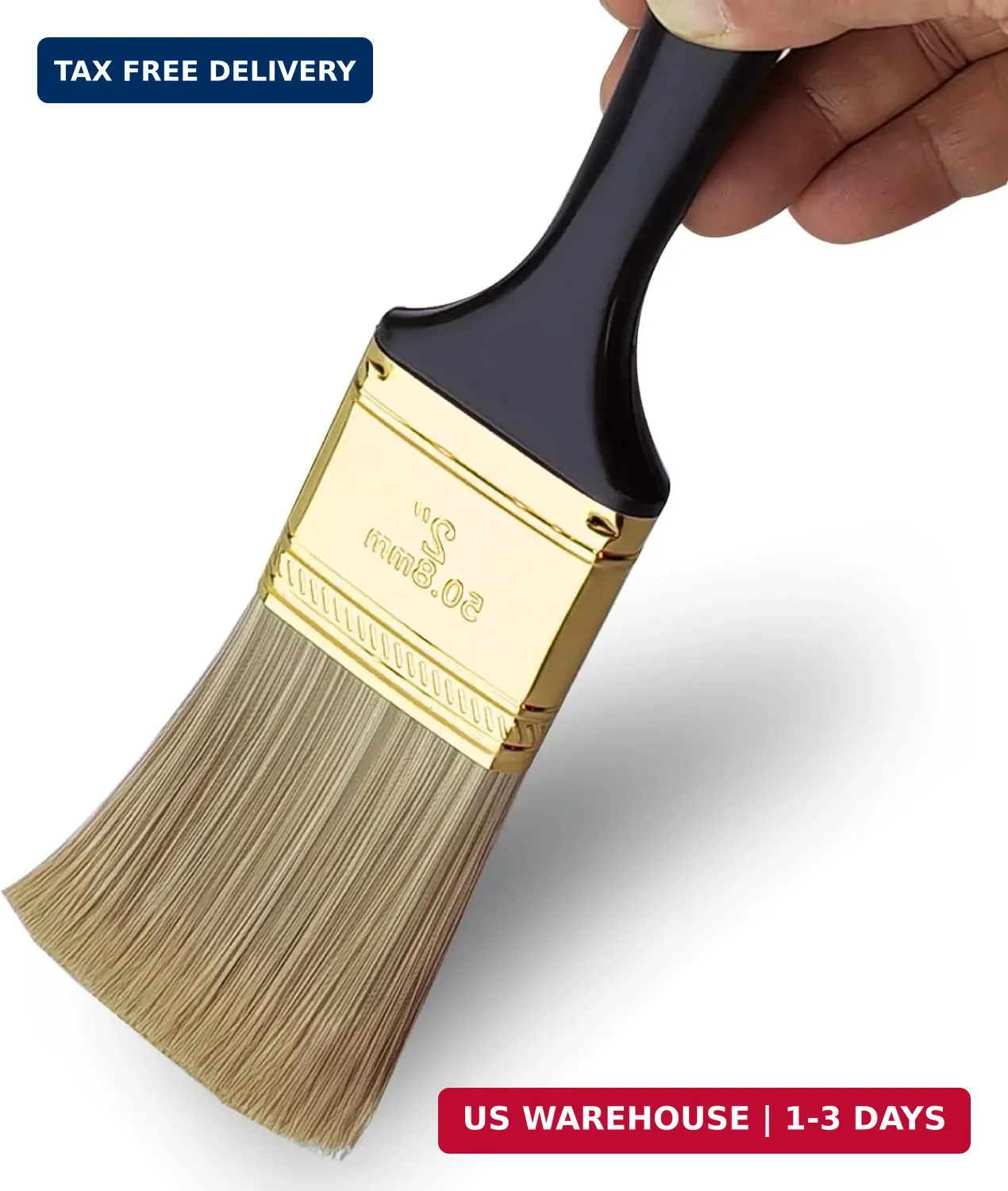 Great Andrew Paint Brushes, 10 PCS 2" Bulk Paint Brush Pack | Multi Use, Flat Pa