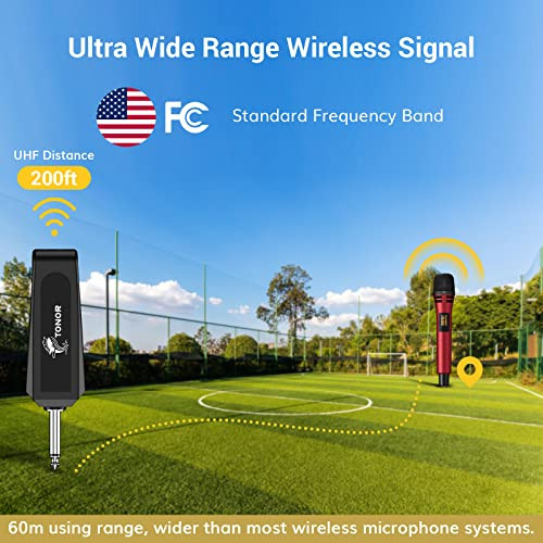Wireless Microphones, UHF Dual Karaoke Microphone System, Microfonos