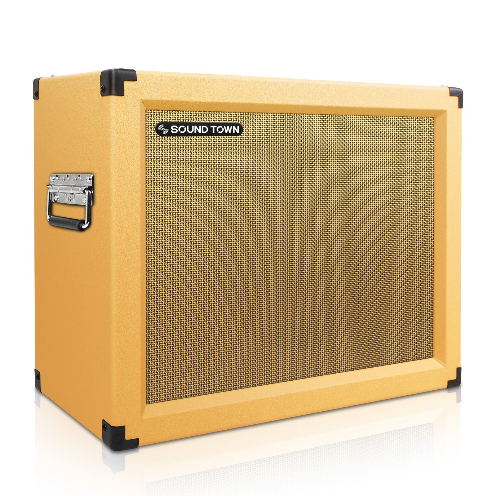 Sound Town 1 x 12" 65W Guitar Speaker Plywood Cabinet w/ Orange Tolex (GUC112OR)