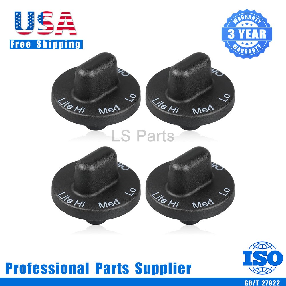 4x 71001641 Stovetop Range Burner Control Knobs for Jenn Air AP4088491 PS2077264