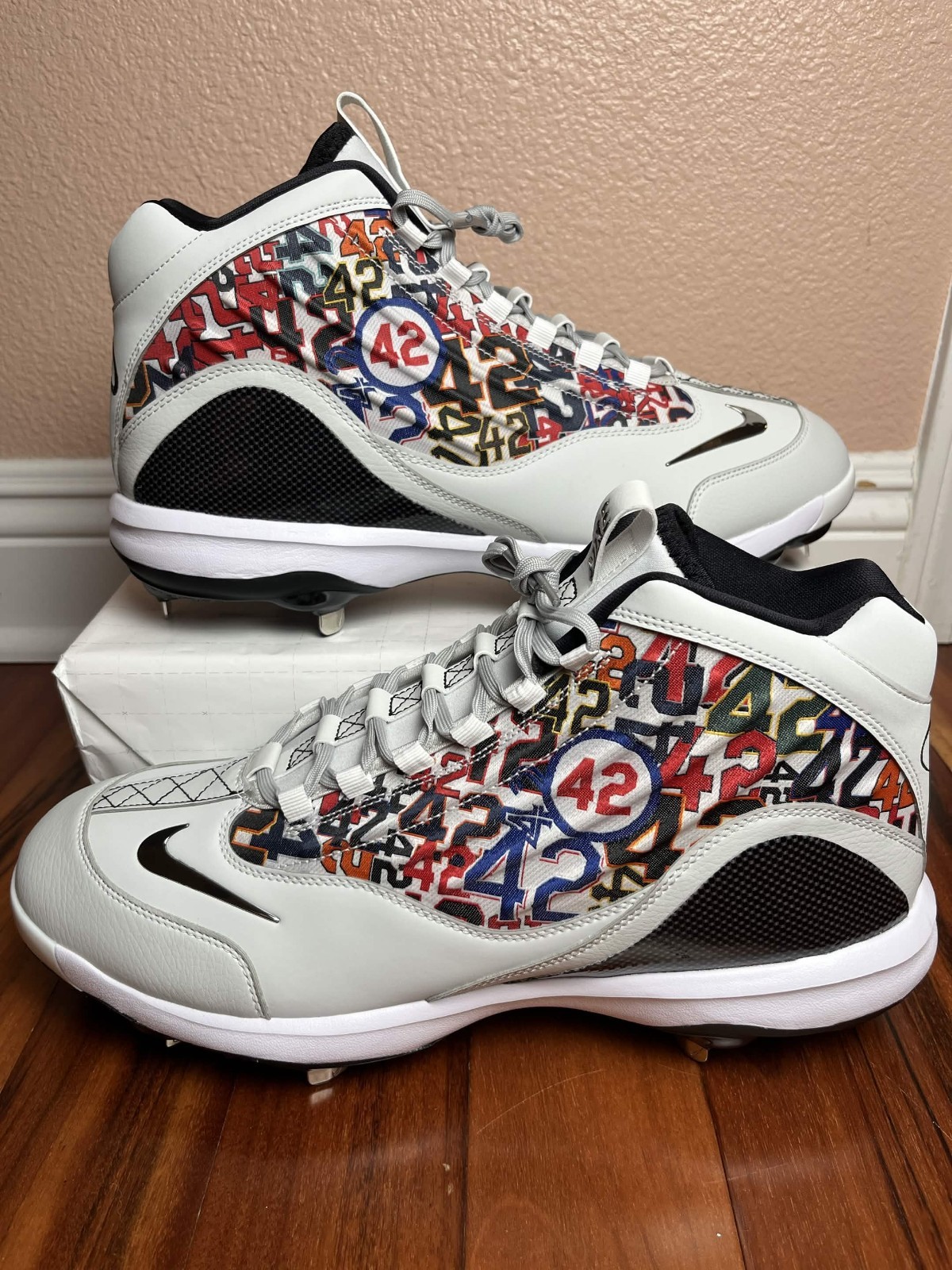 Nike Griffey 2 Baseball Cleats Mens Size 13 Jackie Robinson Day Metal HV6878-001