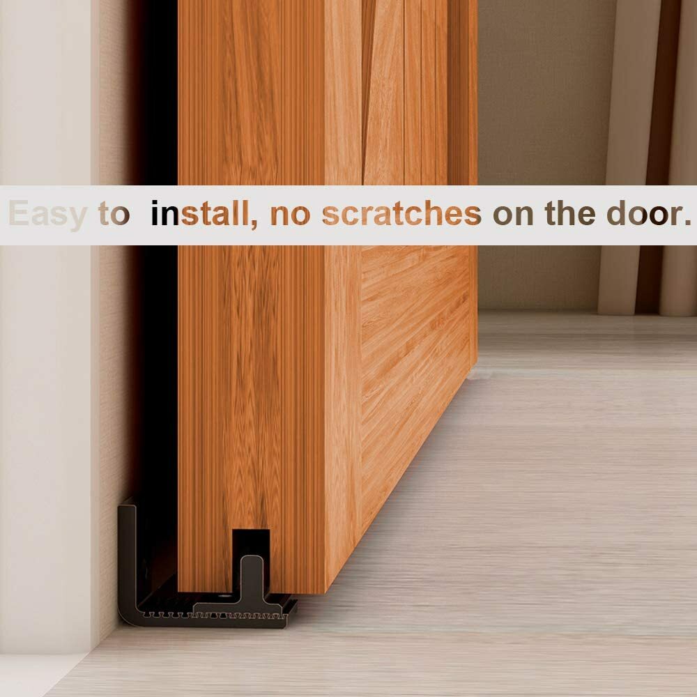 CCJH Adjustable Floor Guide for Sliding Barn Door Bottom Wall Mount Stay Guide