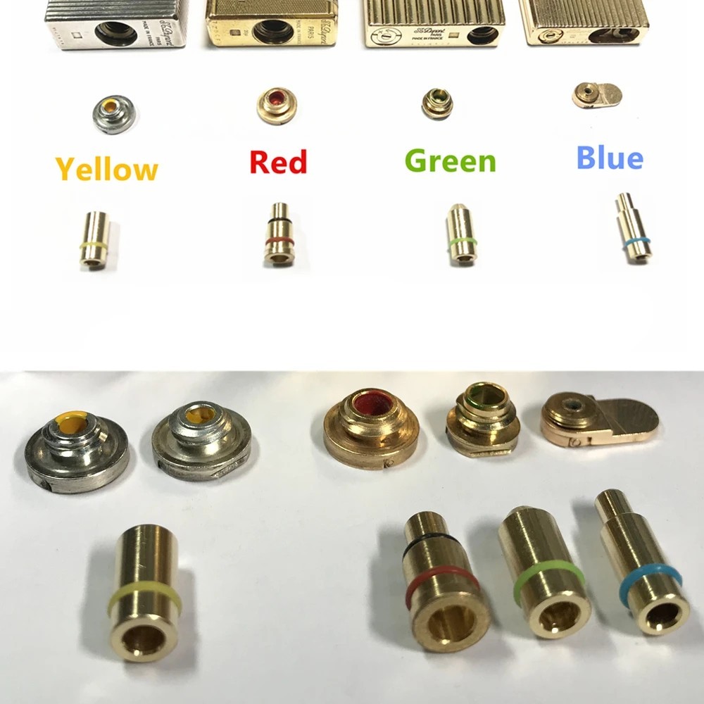 5 Set Durable Brass Copper Nozzle Refill Butane Gas Adapter For Dupont Lighter