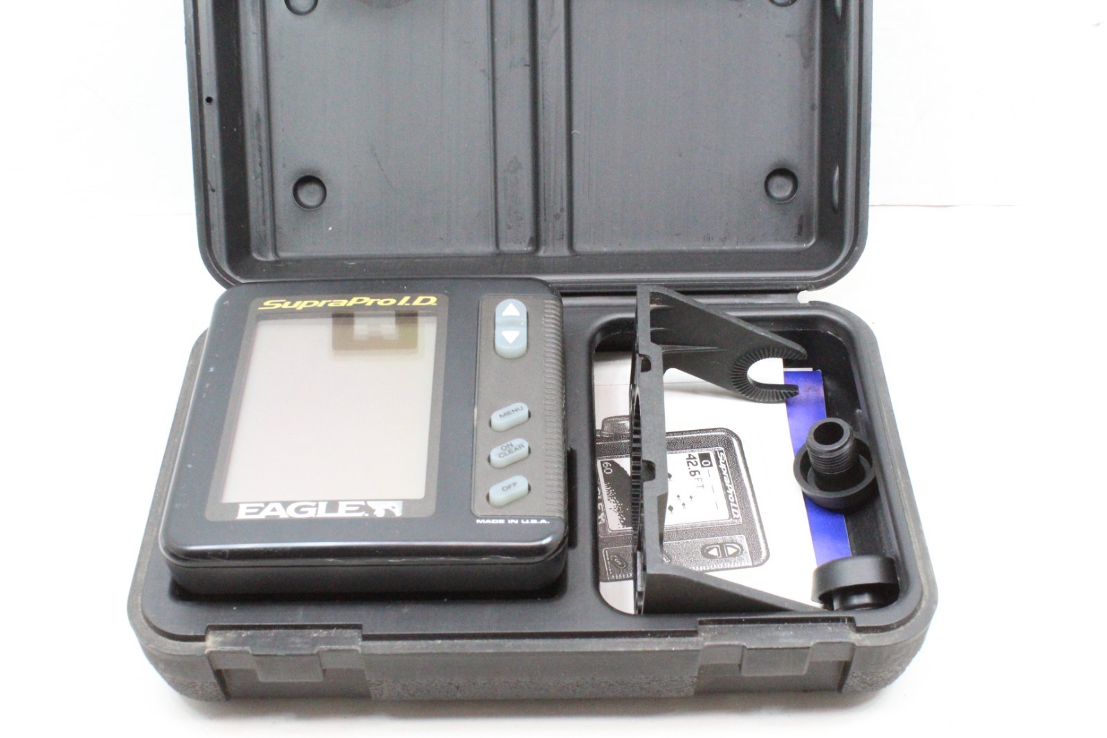 Eagle SupraPro I.D. Portable Fishfinder Sonar w/ Case, TESTED