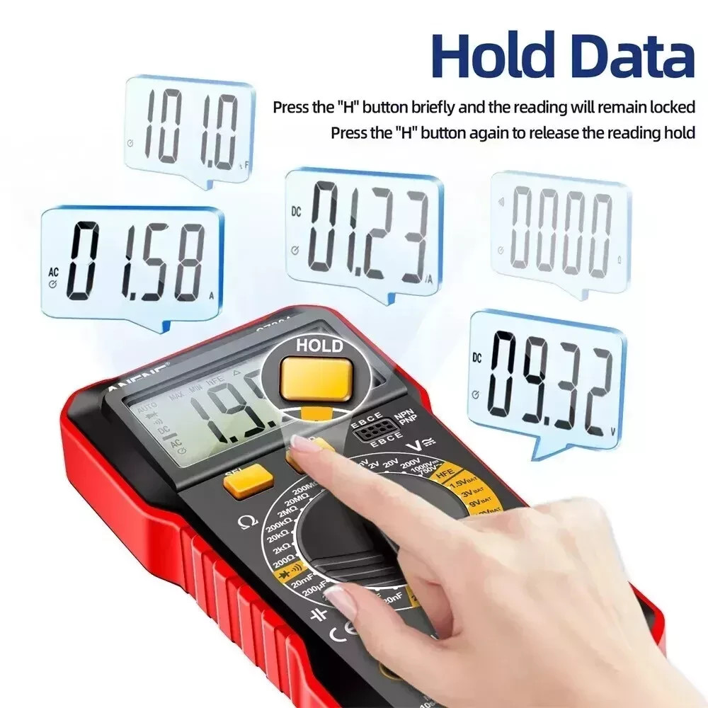 Digital Multimeter AC DC Voltmeter Ammeter Ohmmeter Volt Tester Meter WITH BATTs