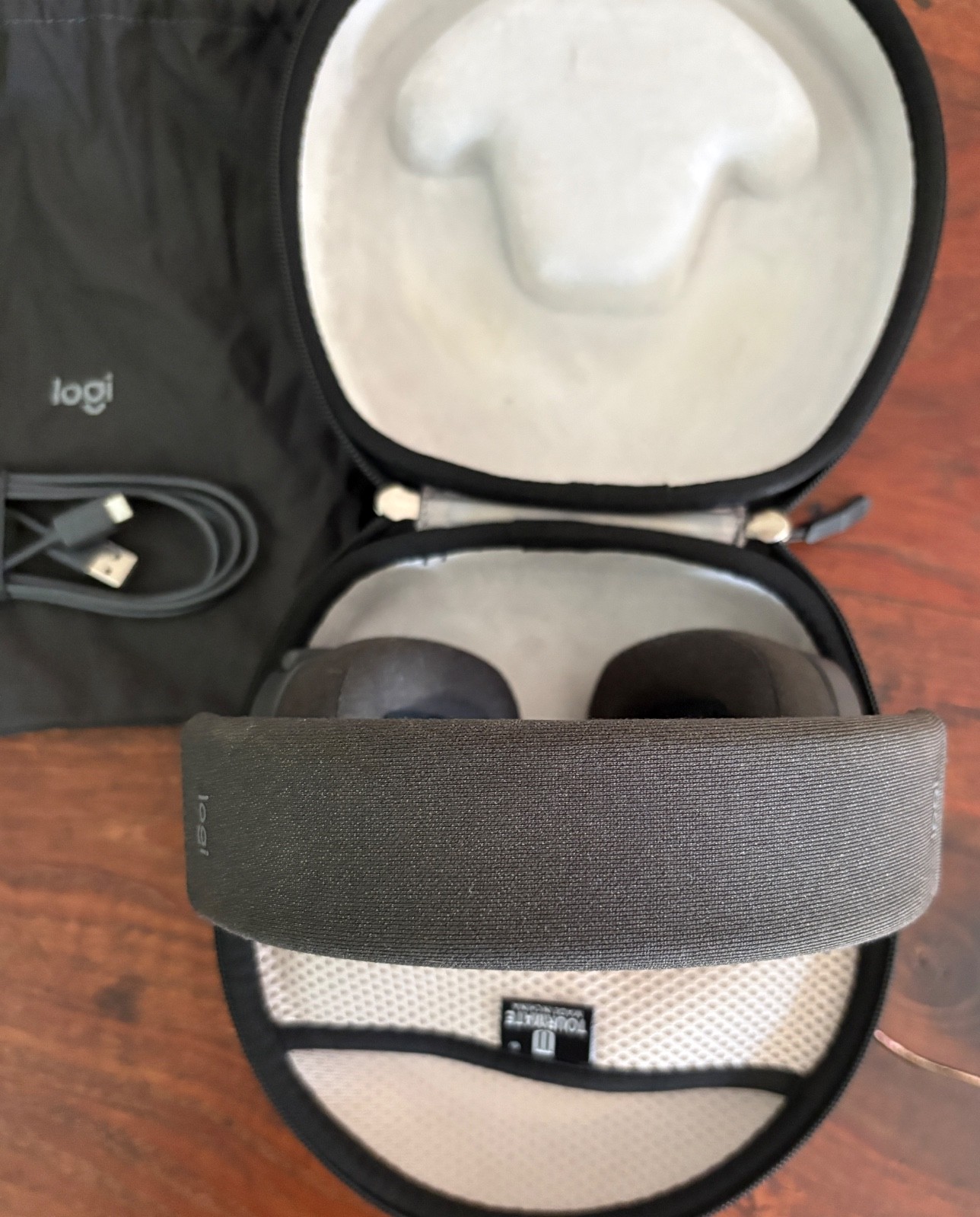 Logitech Zone Vibe 100 Wireless Bluetooth Headphones w/ Dongle, USB Cable, Case