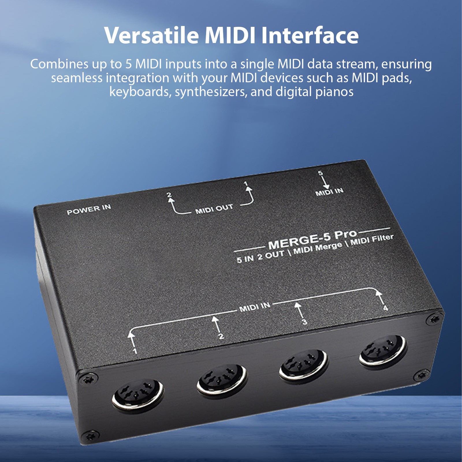 USB MIDI Host Box MIDI Splitter For MIDI Keyboard