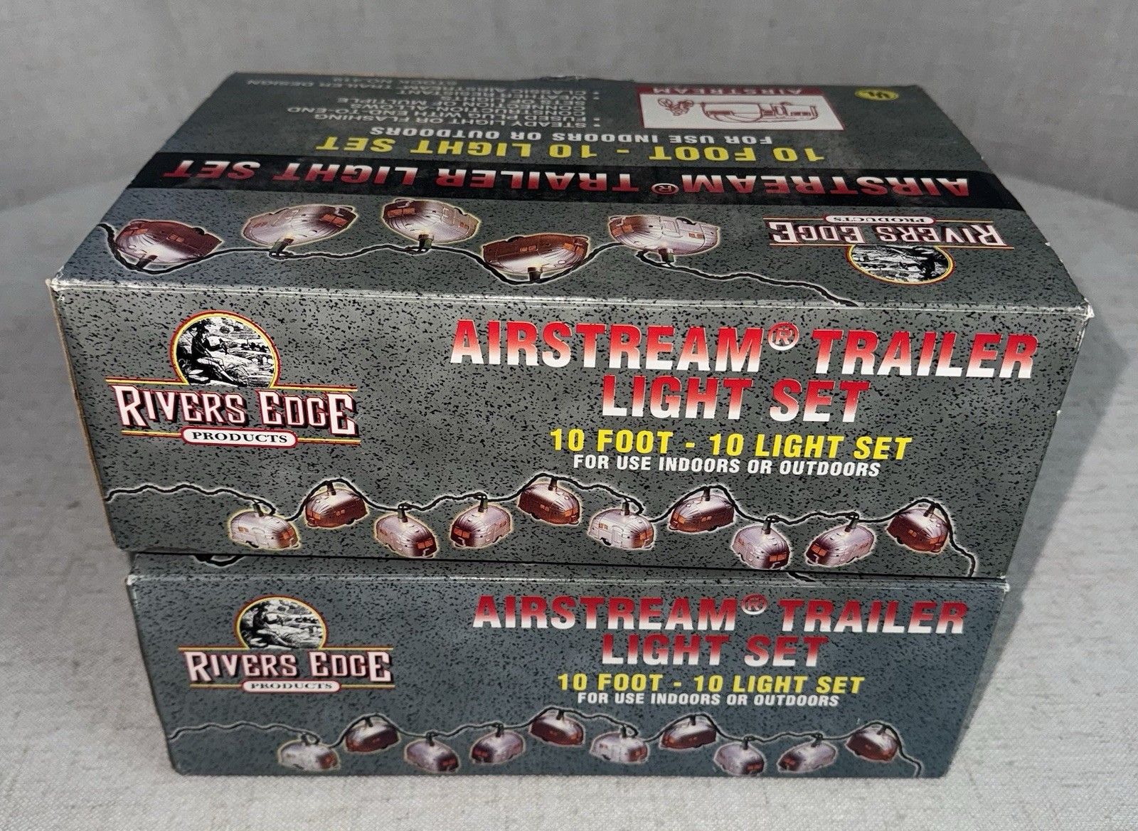 Rivers Edge Airstream Trailer Camper 10 Light Set 10' Indoor Outdoor - Lot of 2