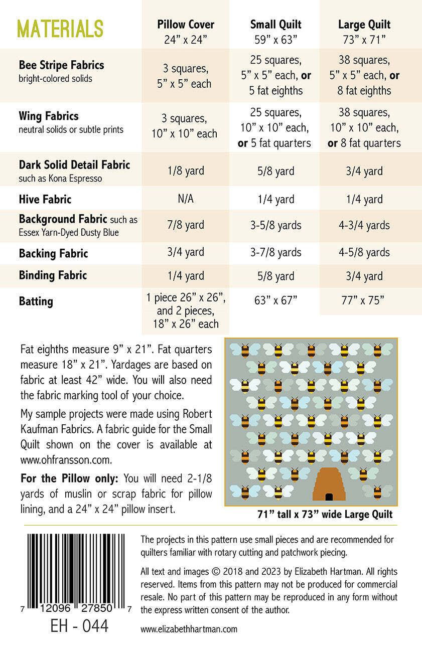 Beehive Quilt Pattern by Elizabeth Hartman