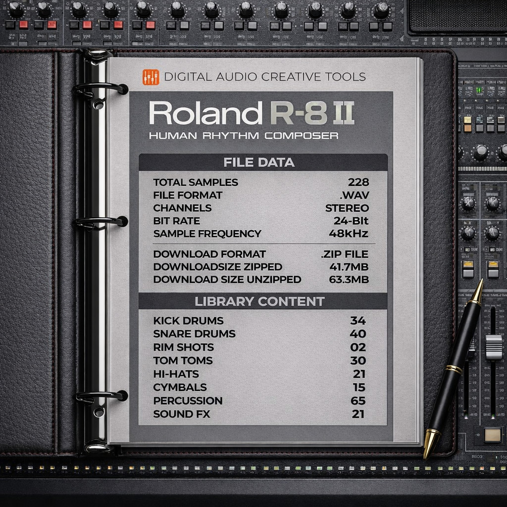 Roland R-8 Mark II Drum Machine Sample Library