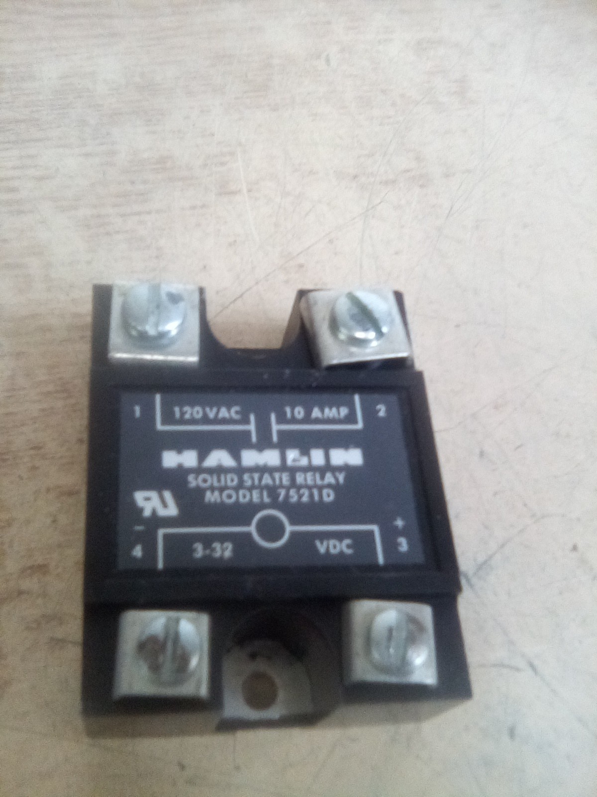 Hamlin 7521D Solid State Relay 120Vac 10Amp