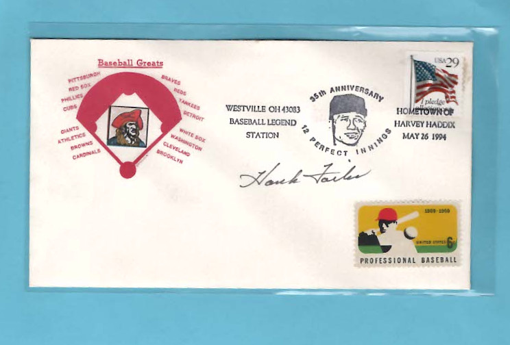 Hank Foiles "Pirates" SIGNED Haddix Commemorative Baseball '94 Cover SHARP!