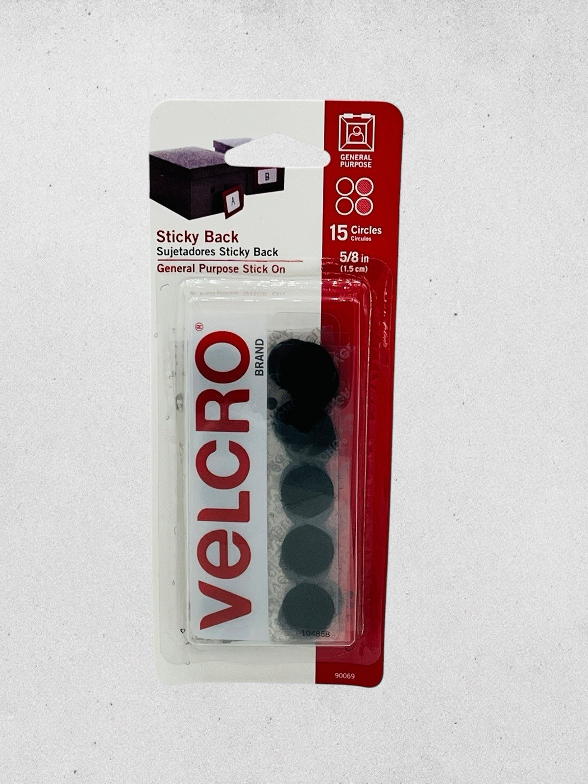 Velcro Brand Circles 5/8 Inch Hook and Loop, 15 Count