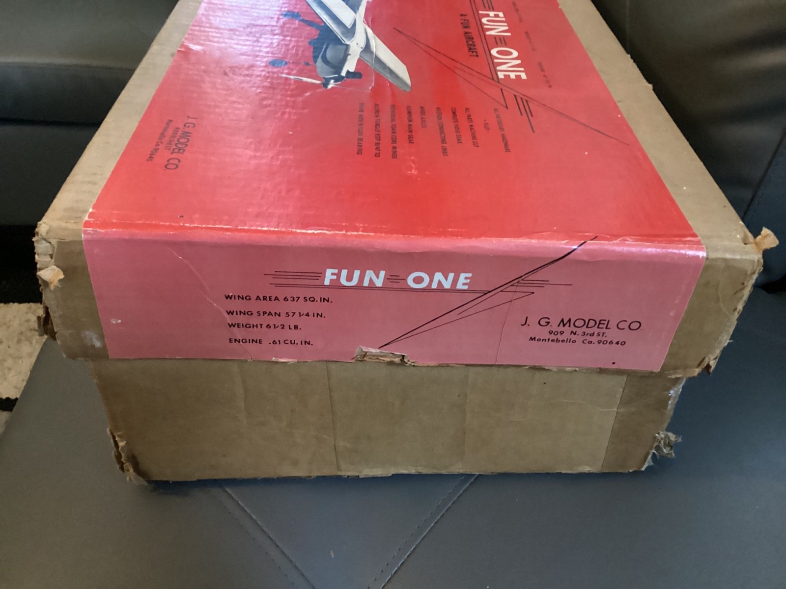 Vintage J. G. Model Company Fun One Airplane Kit R/C Airplane Unassembled