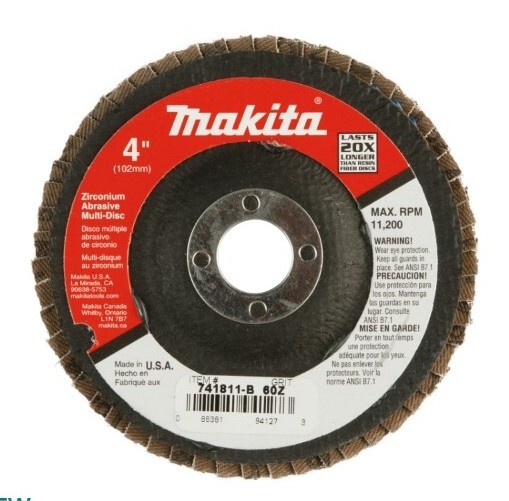 Makita 741811-B-10  Multi Disc 4"  60 GRIT # 60Z,  MADE IN USA ( 10 DISCS )