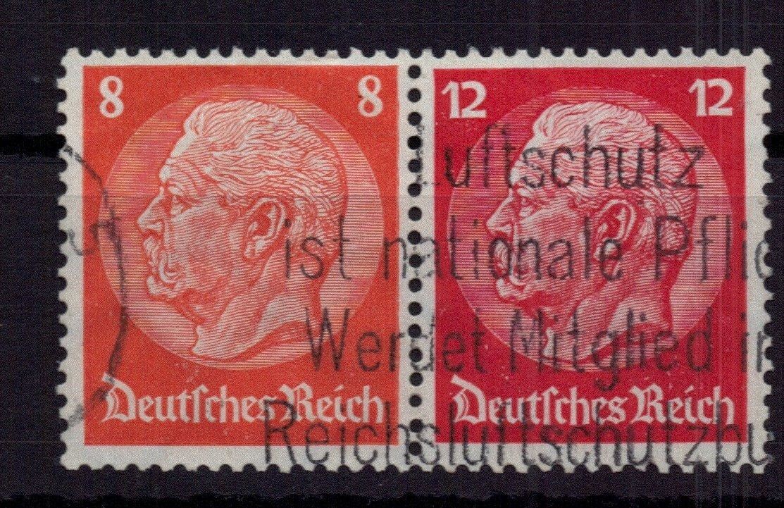 Dt. Reich se-tenant Michel number W46 stamped