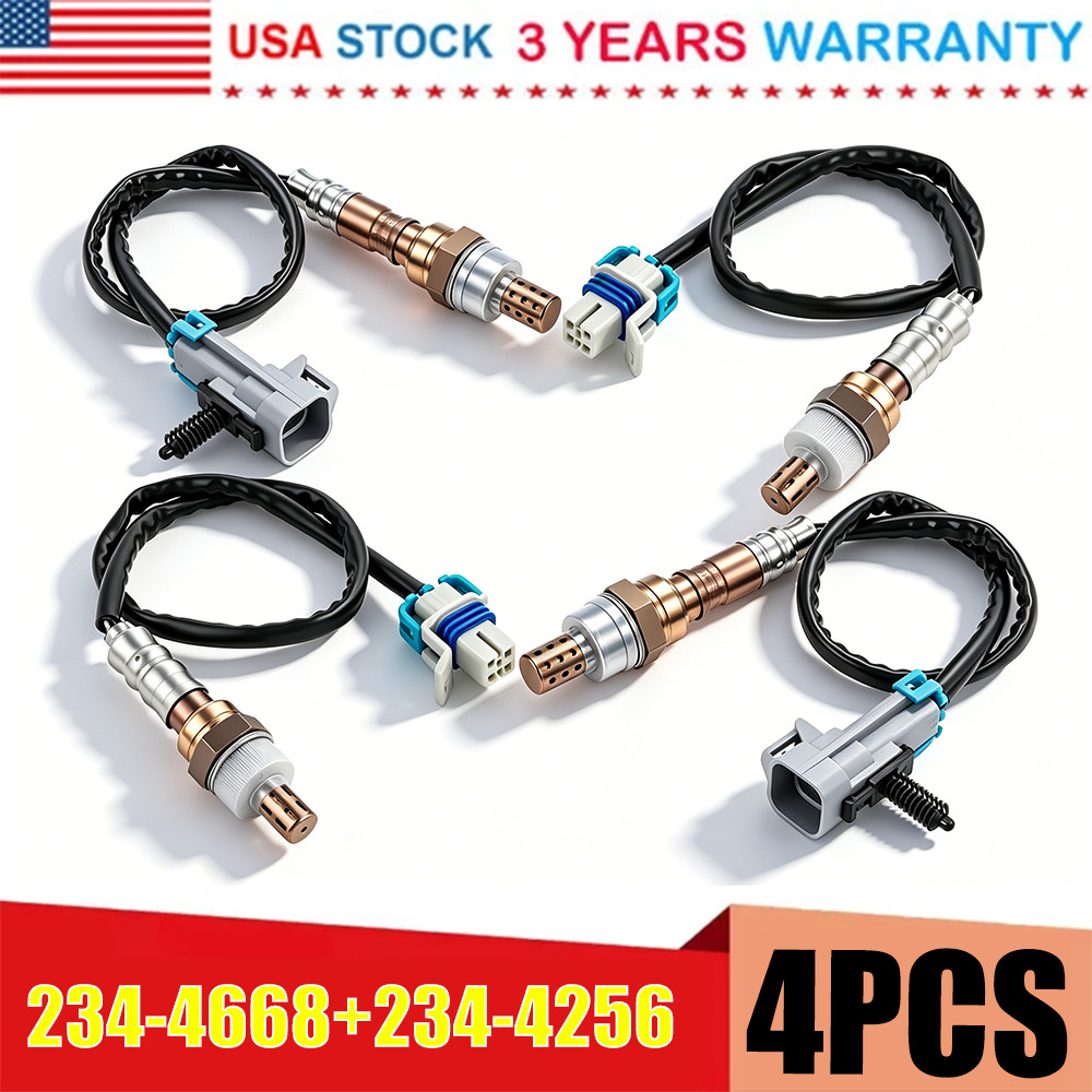 Upstream + Downstream 4 Oxygen O2 Sensors For 2008-2012 GMC Sierra 1500 5.3L V8