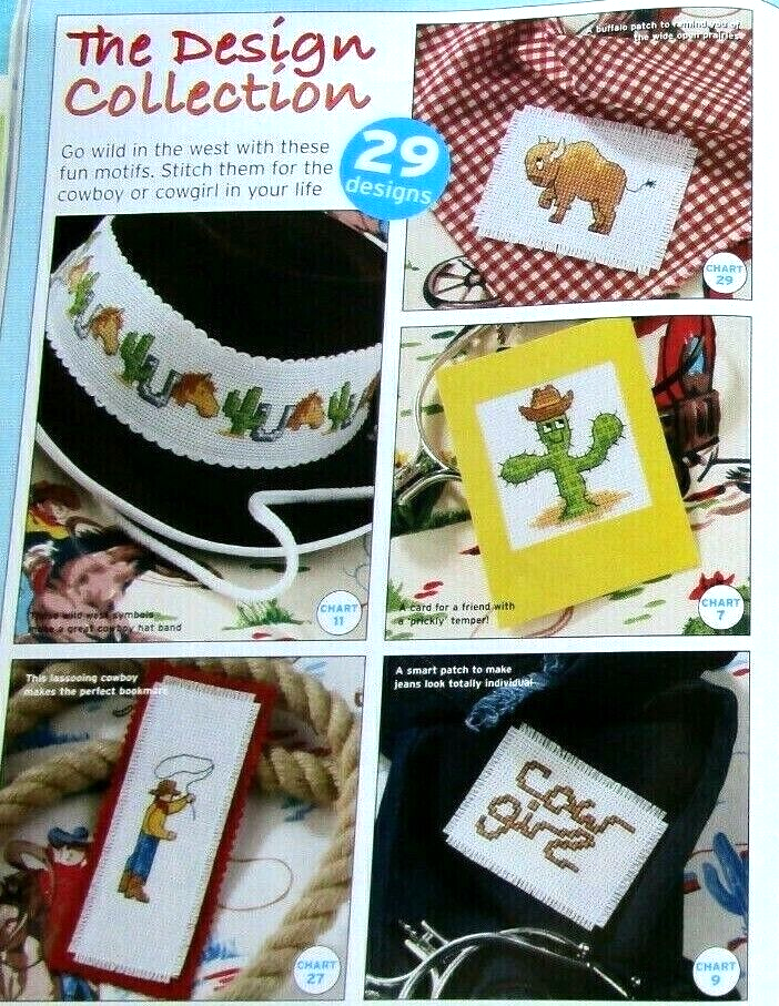 Wild Wild West Assortment Design Collection 29 CROSS STITCH PATTERNS