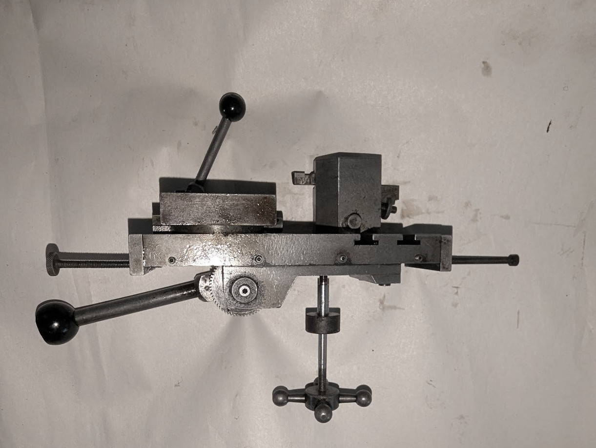 LEVIN LATHE E01103 double tool cross slide Rear tool post - handles & mounting