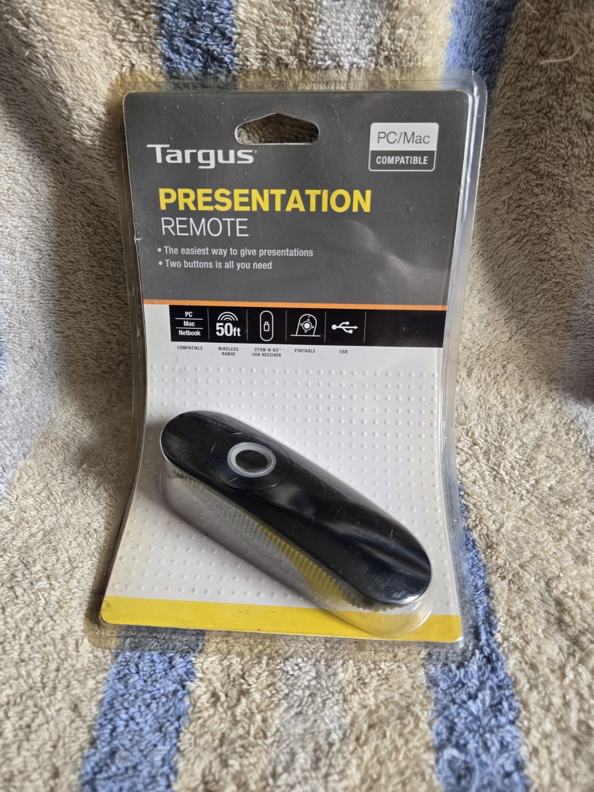 Targus Presentation Remote Model AMP18US 2.4 GHz Wireless USB PC MAC New Sealed