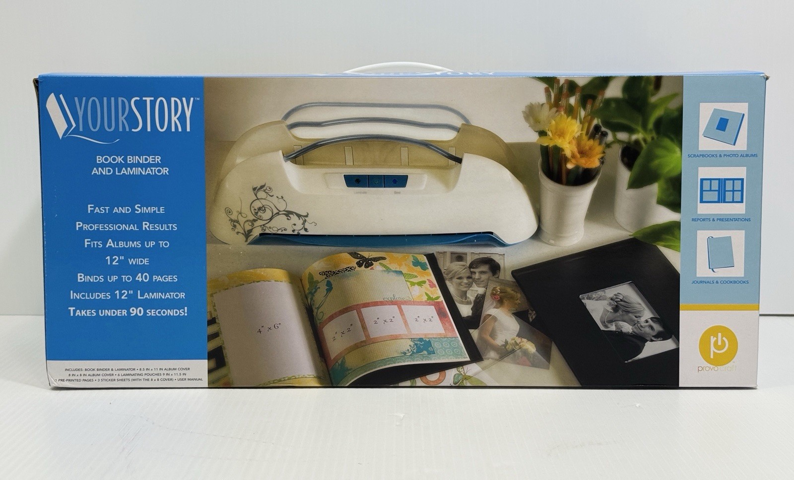 Laminator Your Story Book Binder & Laminator w/ Laminating Pouches, Album Covers