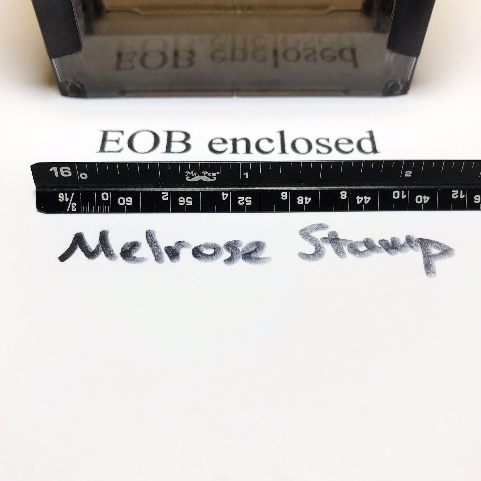 EOB Enclosed Rubber Stamp Black Ink Self Inking Ideal 4913