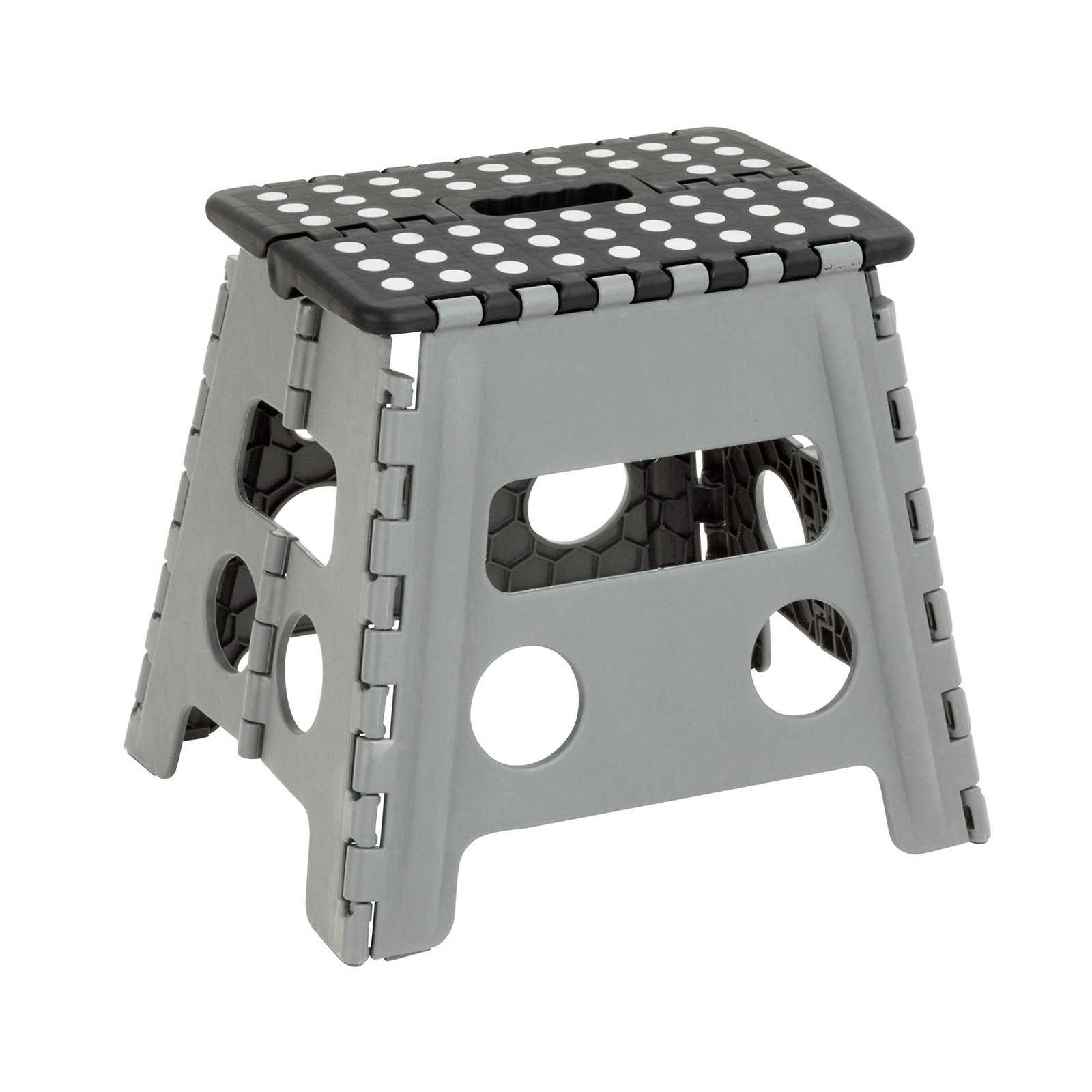 Honey-Can-Do TBL-02977 Folding Step Stool 12.8-Inch Multicolor 300 lbs