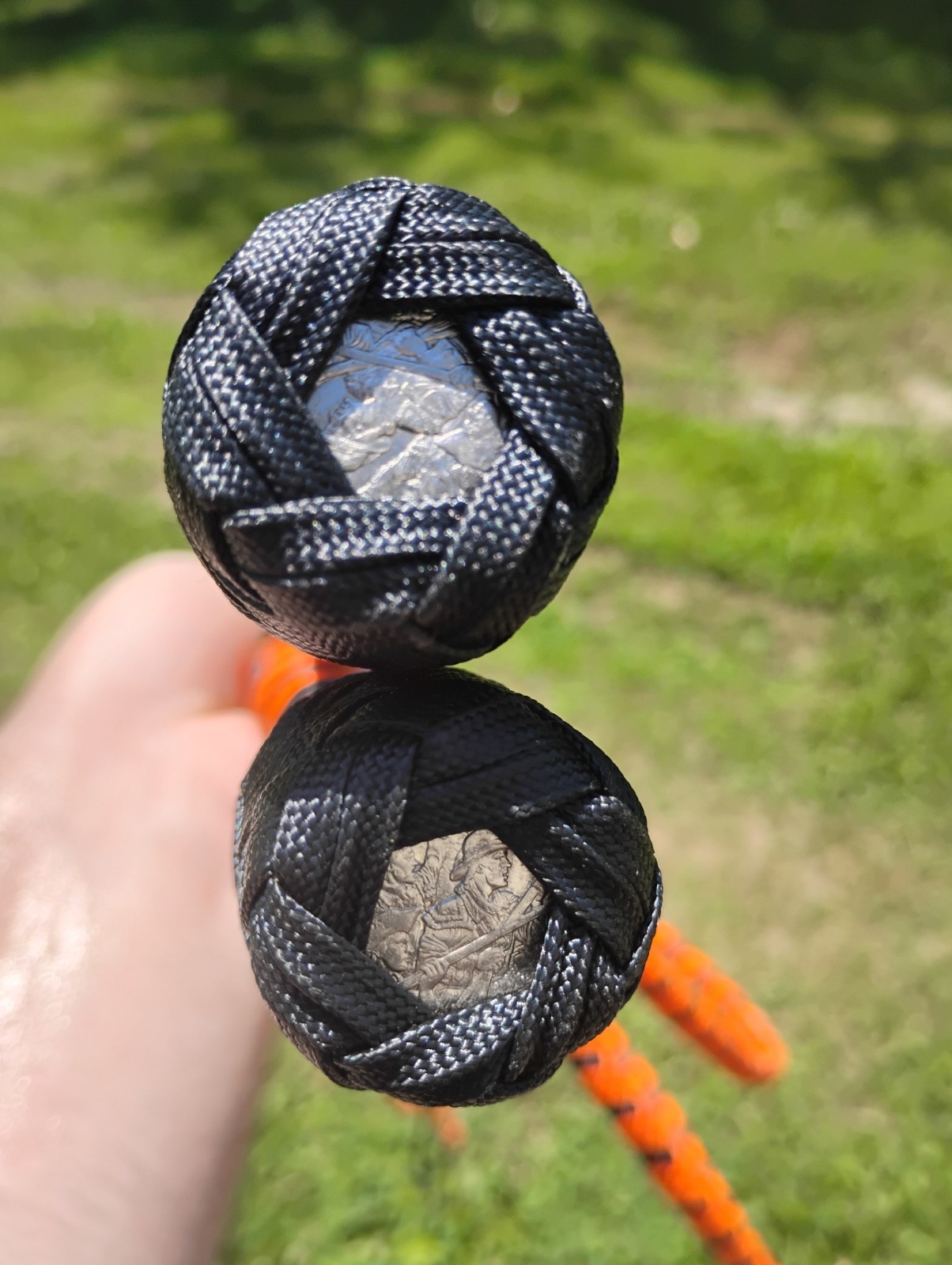 Whip set, 5ft, Custom, Black and Orange, Garfield