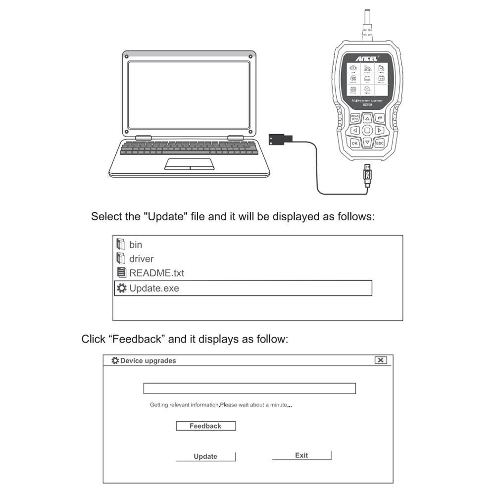 ANCEL OBD2 Scanner for Mercedes Benz All System Car Code Reader Diagnostic Tool