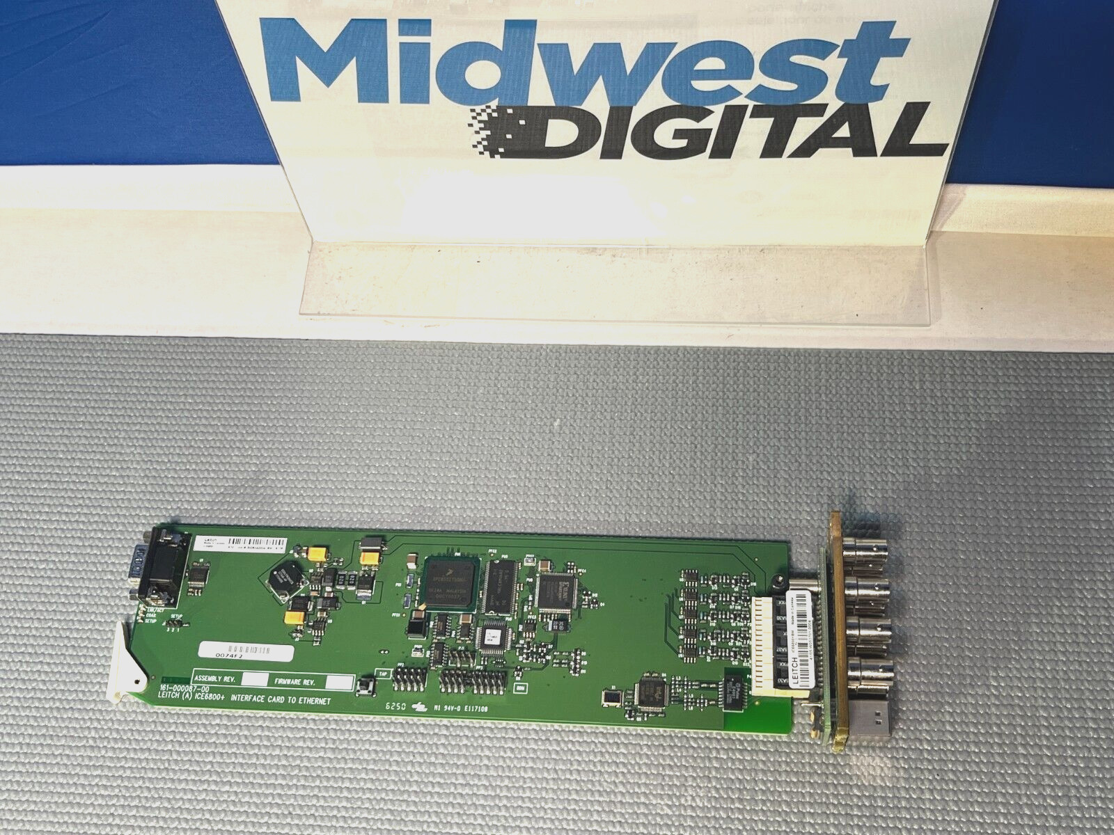 Harris Leitch ICE-6800+D 161-000087-00 ethernet card with backplane