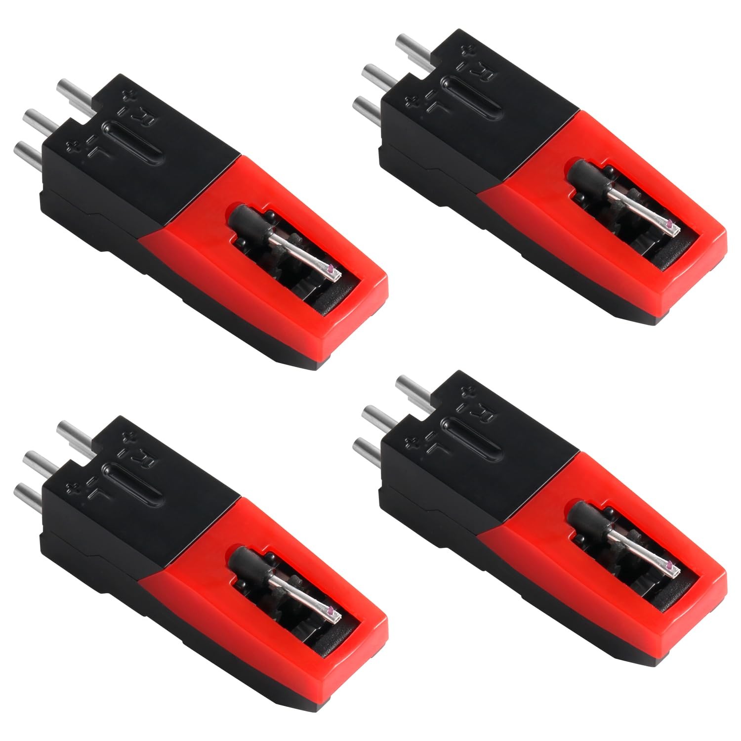 4pcs Universal Record Player Cartridge, Turntable Cartridges M, Red Black