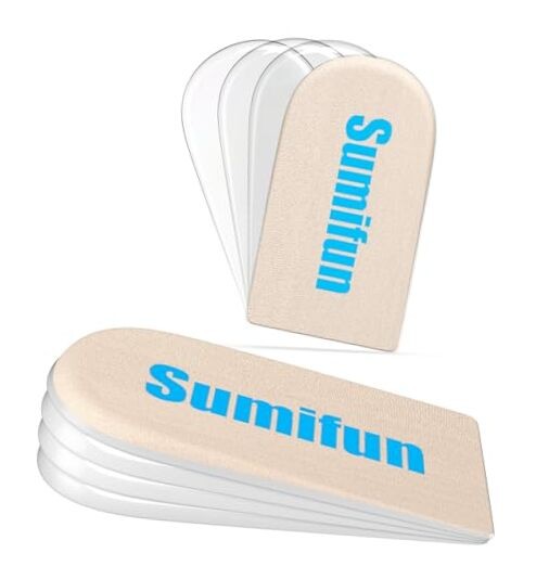 Heel Lift, 4-Layer 1 Inch Gel Shoe Lifts for Women Small (4 Layers) Beige