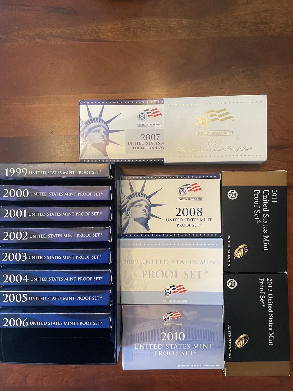 1999-2012 S Proof Sets with Boxes & COAs, OGP With Mint Box - 169 Coins 14 Sets