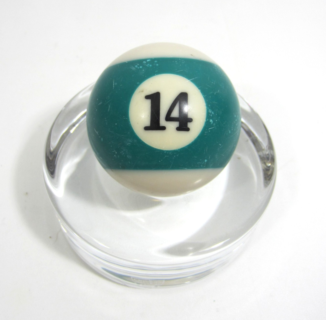 Vintage 2 1/4" Billiard Ball #14 Green Stripe Pool Replacement Lost Single