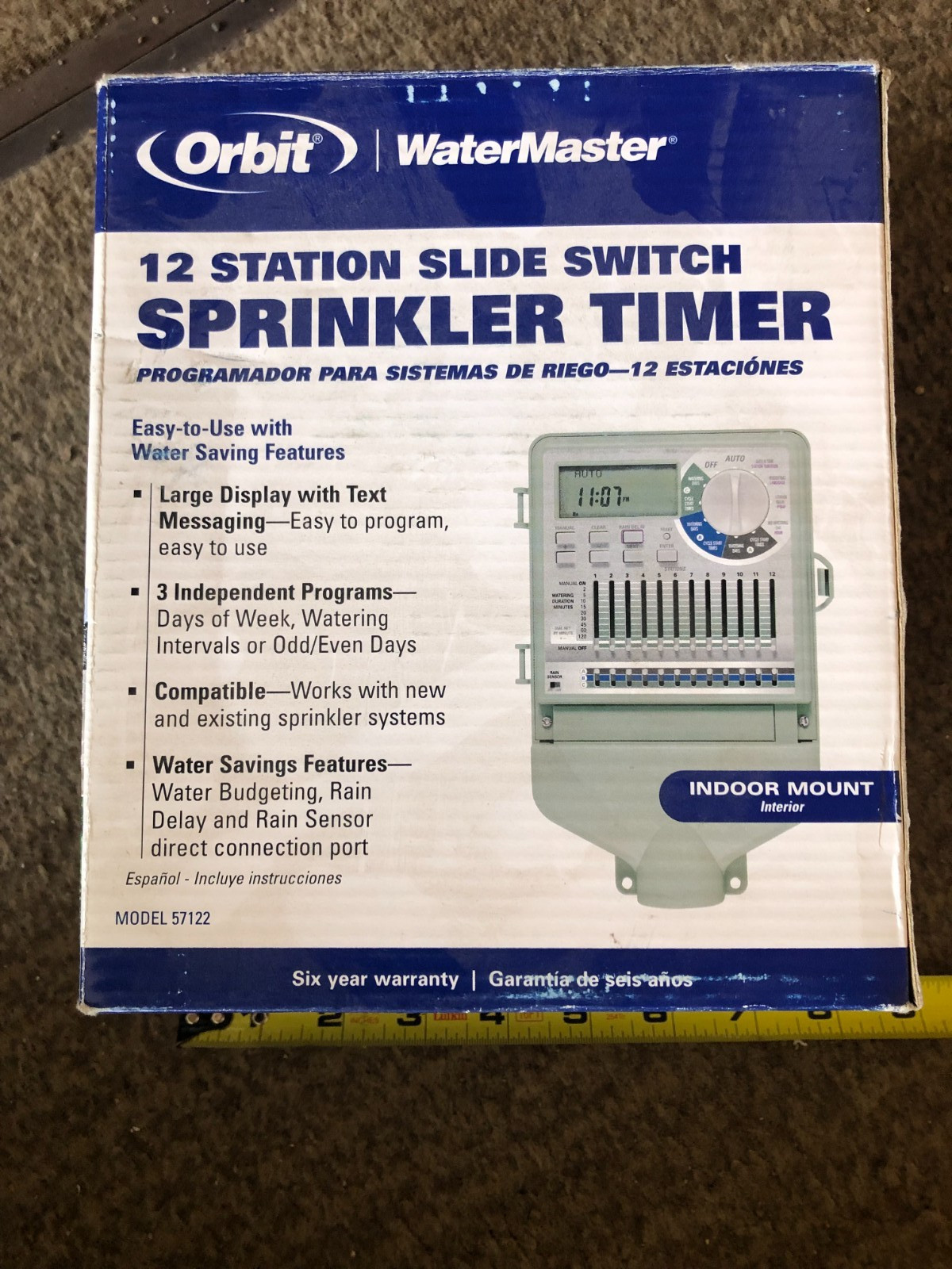ORBIT WATER MASTER 12 STATION SLIDE SWITCH SPRINKLER TIMER MODEL 91022 AUTOMATIC