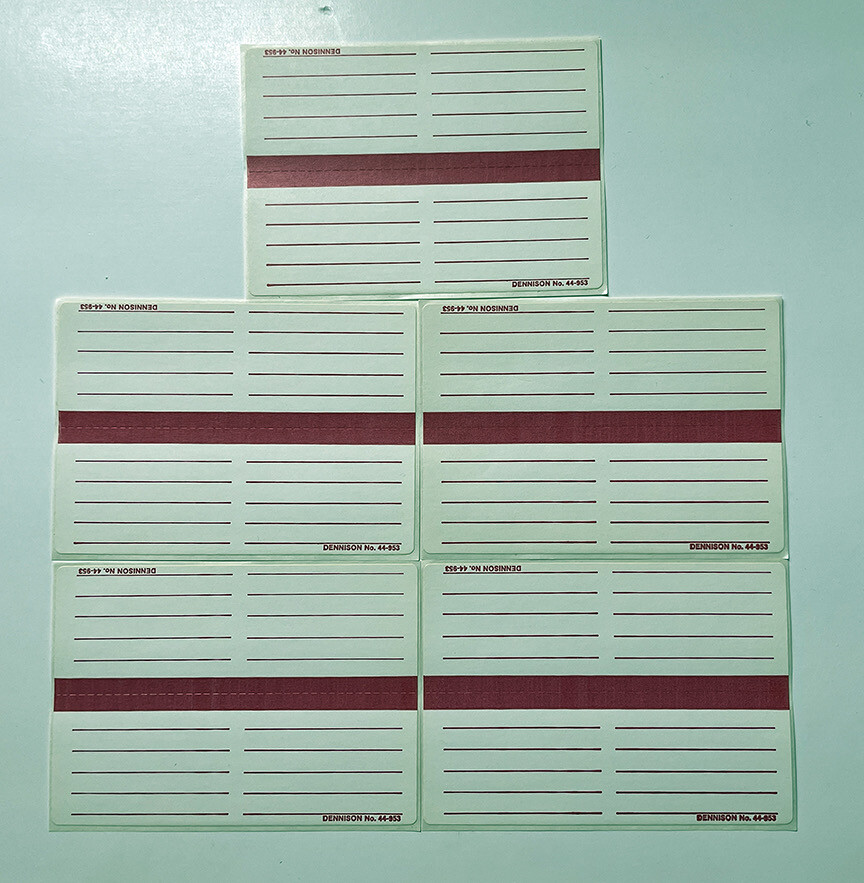 Vintage Dennison 5.25" Floppy Disk PRES-a-ply Labels Lot of 5 Sheets Of 2 NOS