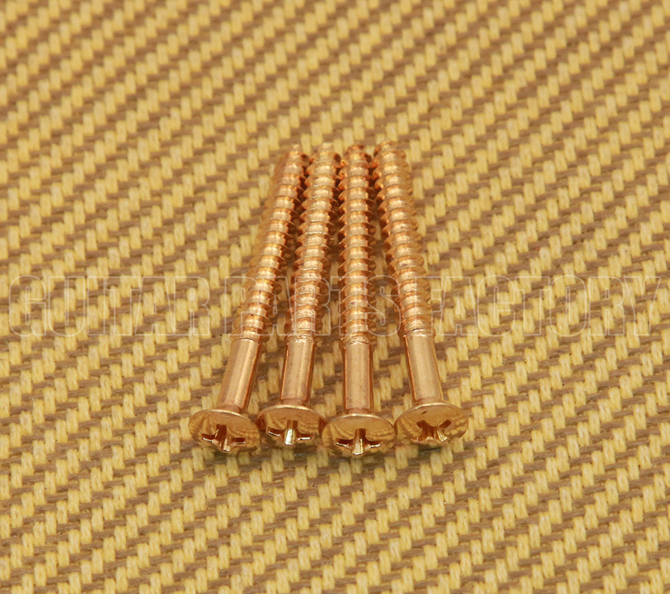 SCR-IN-G Gold Short Neck Screws For Import Guitar and Bass  #8 x 1-1/2"