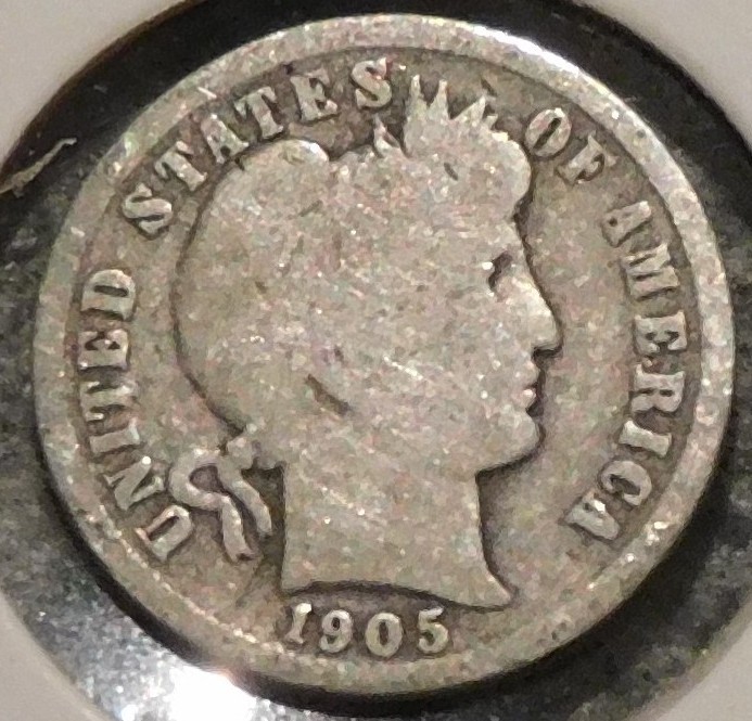 Silver Dime - Barber - 1905 - Set Break