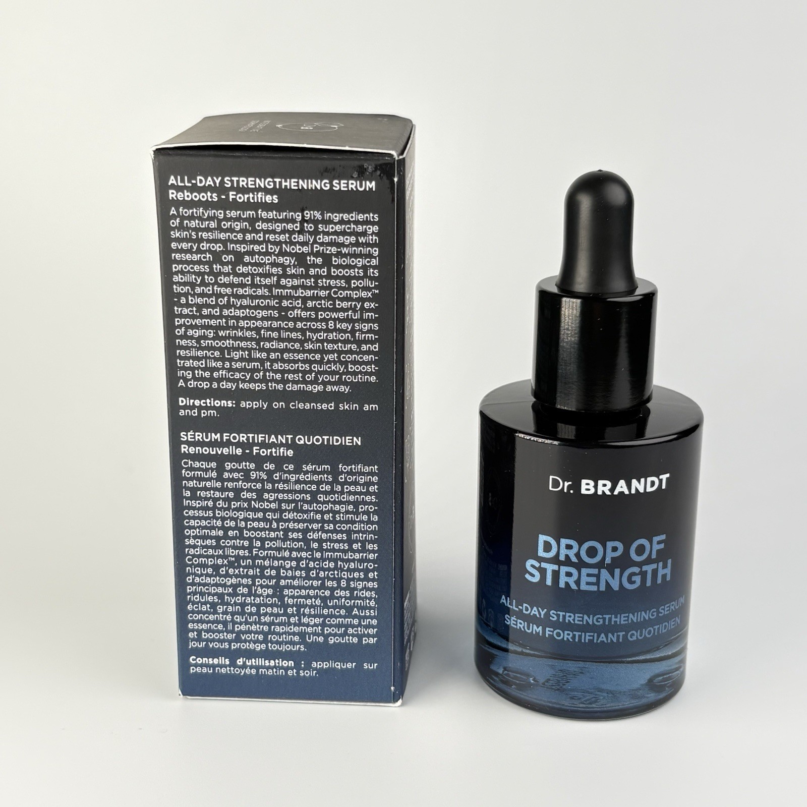 Dr. Brandt Drop of Strength All-Day Strengthening Serum - 1 Oz - Full Size - NIB