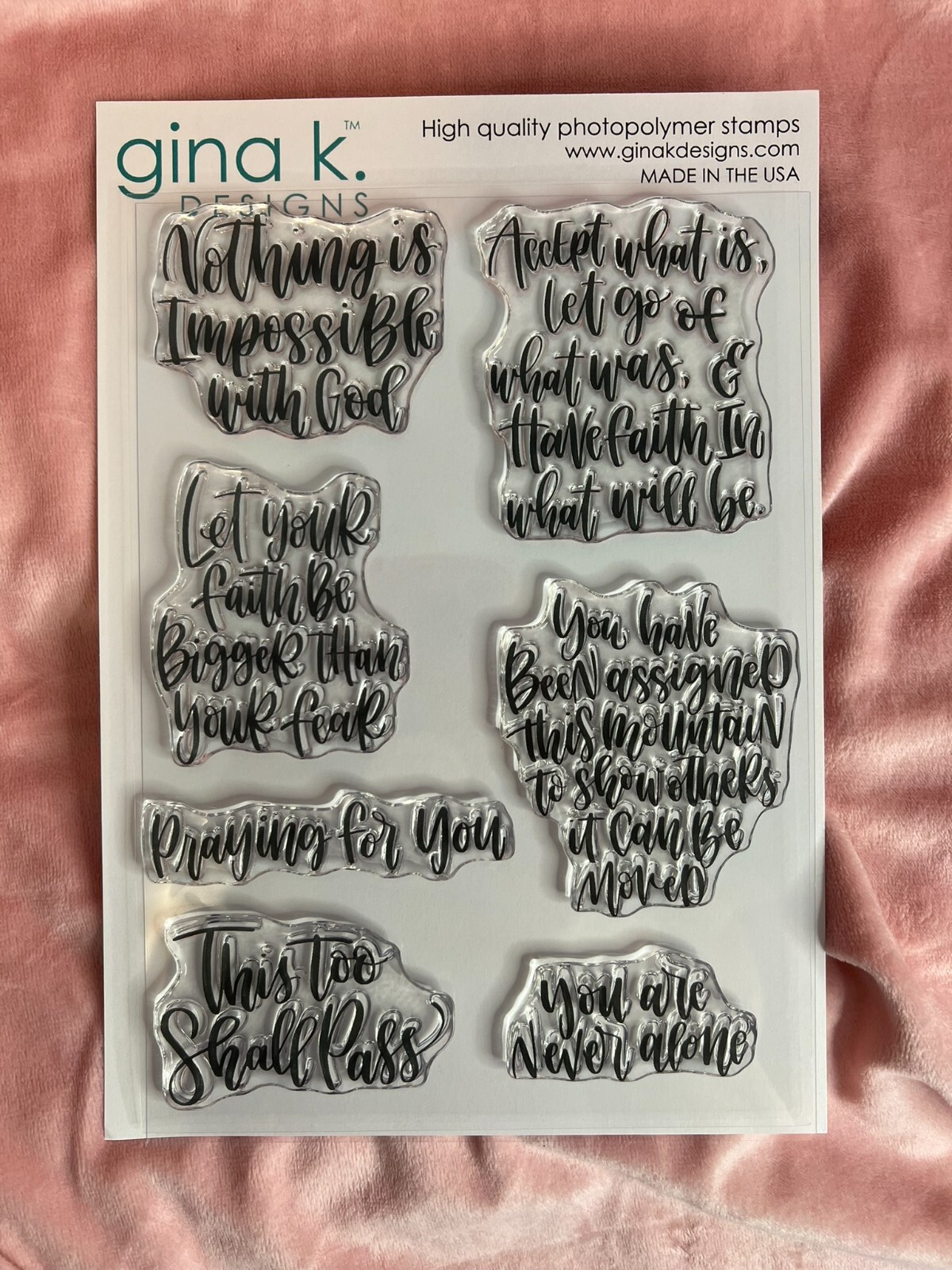 Gina K Have Faith Stamp Set – Inspirational Stamps for Cards, Journals, Crafts